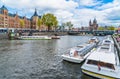 The famous Central station in Amsterdam Royalty Free Stock Photo