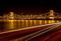 The famous Chain Bridge in Budapest, Hungary Royalty Free Stock Photo