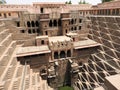 The famous Chand Baori Stepwell in the village of Abhaneri, Rajasthan, India Royalty Free Stock Photo