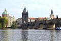 Famous Charles Bridge and tower, Prague, Czech Republic Royalty Free Stock Photo