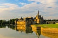 Famous Chateau de Chantilly Chantilly Castle. France Royalty Free Stock Photo