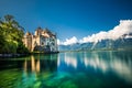 Famous Chateau de Chillon at Lake Geneva near Montreux, Switzerland, Europe Royalty Free Stock Photo