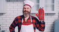 Famous chef of a home restaurant prepares dishes.