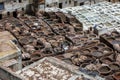 The famous Chouara Tannery in the Fez medina in Morocco. Royalty Free Stock Photo