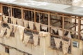 The famous Chouara Tannery in the medina of Fez. The leather tannery dates back to the 11th century AD. The medina is the oldest w Royalty Free Stock Photo