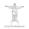 Christ The Redeemer drawing sketch