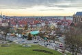 Famous christkindl market in Erfurt, Germany