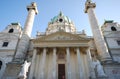 Famous church Karlskirche(Vienna, Austria) Royalty Free Stock Photo