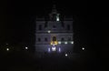 A famous church night view in Goa, India Royalty Free Stock Photo