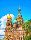 Famous church of the Savior on Spilled Blood in Saint Petersburg, Russia. Royalty Free Stock Photo