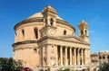 Famous church of St. Marija Assunta in Mosta or Rotunda of Mosta. Malta.