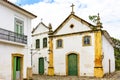 Famous churche facade in the ancient and historic city of Paraty