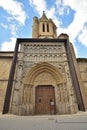 Famous churches of the ancient Spanish town Sanguesa Royalty Free Stock Photo