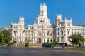 The famous Cibeles Square and the Communications Palace in Madrid