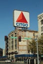 CITGO SIGN, Kenmore square, Boston, Ma Commonwealth Ave, Beacons St Royalty Free Stock Photo