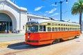 Famous city trams in San Francisco