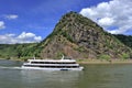 Loreley Rock in Rhine River Gorge, UNESCO World Heritage Site, Rhineland Palatinate, Germany