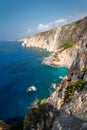 Famous cliff rock, sea, Zakynthos Royalty Free Stock Photo