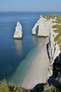 Famous cliffs of Etretat in France Royalty Free Stock Photo