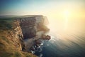 Famous Cliffs of Moher at sunset, County Clare, Ireland