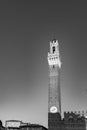 Clock tower at piazza del campo  in Siena, Tuscany, Italy Royalty Free Stock Photo