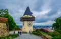 Famous Clock Tower & x28;Uhrturm& x29; in Graz, Styria, Austria...IMAGE