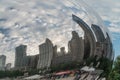 Famous cloud gate art sculpture in downtown park