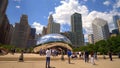 Famous Cloud Gate at Millennium Park in Chicago - CHICAGO. UNITED STATES - JUNE 11, 2019
