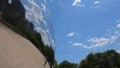 Famous Cloud Gate at Millennium Park in Chicago - CHICAGO, UNITED STATES - JUNE 11, 2019