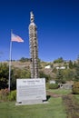 The famous Codger Pole immortalizes a local football game, a large chainsaw carving in Colfax , Washington