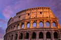 Famous Coliseum Colosseum of Rome at early sunset Royalty Free Stock Photo