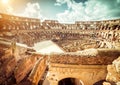Famous Coliseum interior Royalty Free Stock Photo