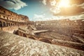 Famous Coliseum interior Royalty Free Stock Photo