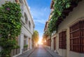 Famous colonial Cartagena Walled City Cuidad Amurrallada and its colorful buildings in historic city center, a designated UNESCO Royalty Free Stock Photo