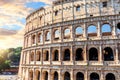 Famous Colosseum in Rome, close view, Italy Royalty Free Stock Photo