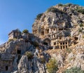 Famous complex of rock tombs in the ruins of Myra