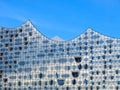 Famous concert hall Elbphilharmonie in Hamburg seen from Elbe river