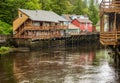 Famous Creek Street wharf in Ketchikan Alaska Royalty Free Stock Photo