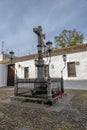 The famous Cristo de los Faroles, (Christ of the Lanterns), located in the Plaza de Capuchinos, Royalty Free Stock Photo