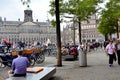 The famous Dam square in Amsterdam Royalty Free Stock Photo