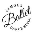 Famous dance style, ballet stamp