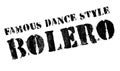 Famous dance style, bolero stamp