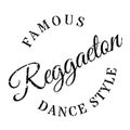 Famous dance style, Reggaeton stamp Royalty Free Stock Photo