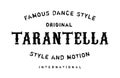 Famous dance style, Tarantella stamp