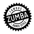Famous dance style, zumba stamp