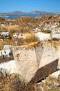 famous in delos greece acropolis and old ruin site