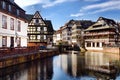 Famous district `La Petite France` in Strasbourg