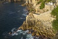 Famous diving cliff La Quebrada in Acapulco Royalty Free Stock Photo