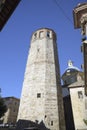 Famous dodecagonal tower with bell tower in Amelia, Italy Royalty Free Stock Photo