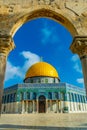 Famous dome of the rock situated on the temple mound in Jerusalem, Israel